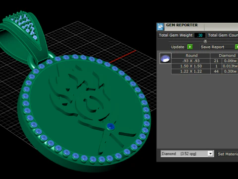 Mystic Pendant 3D Print Model