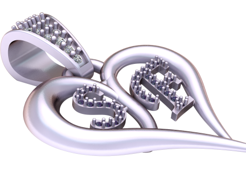 3D Pendant Design pendant 3Dプリントモデル