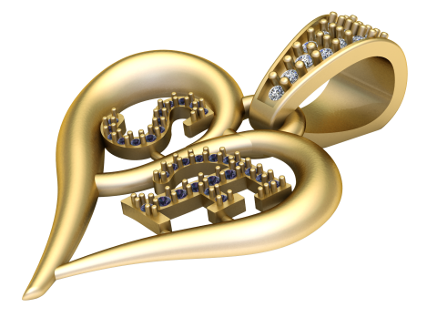 3D Pendant Design pendant 3Dプリントモデル