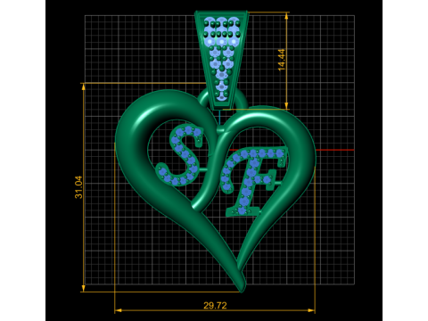 3D Pendant Design pendant 3Dプリントモデル