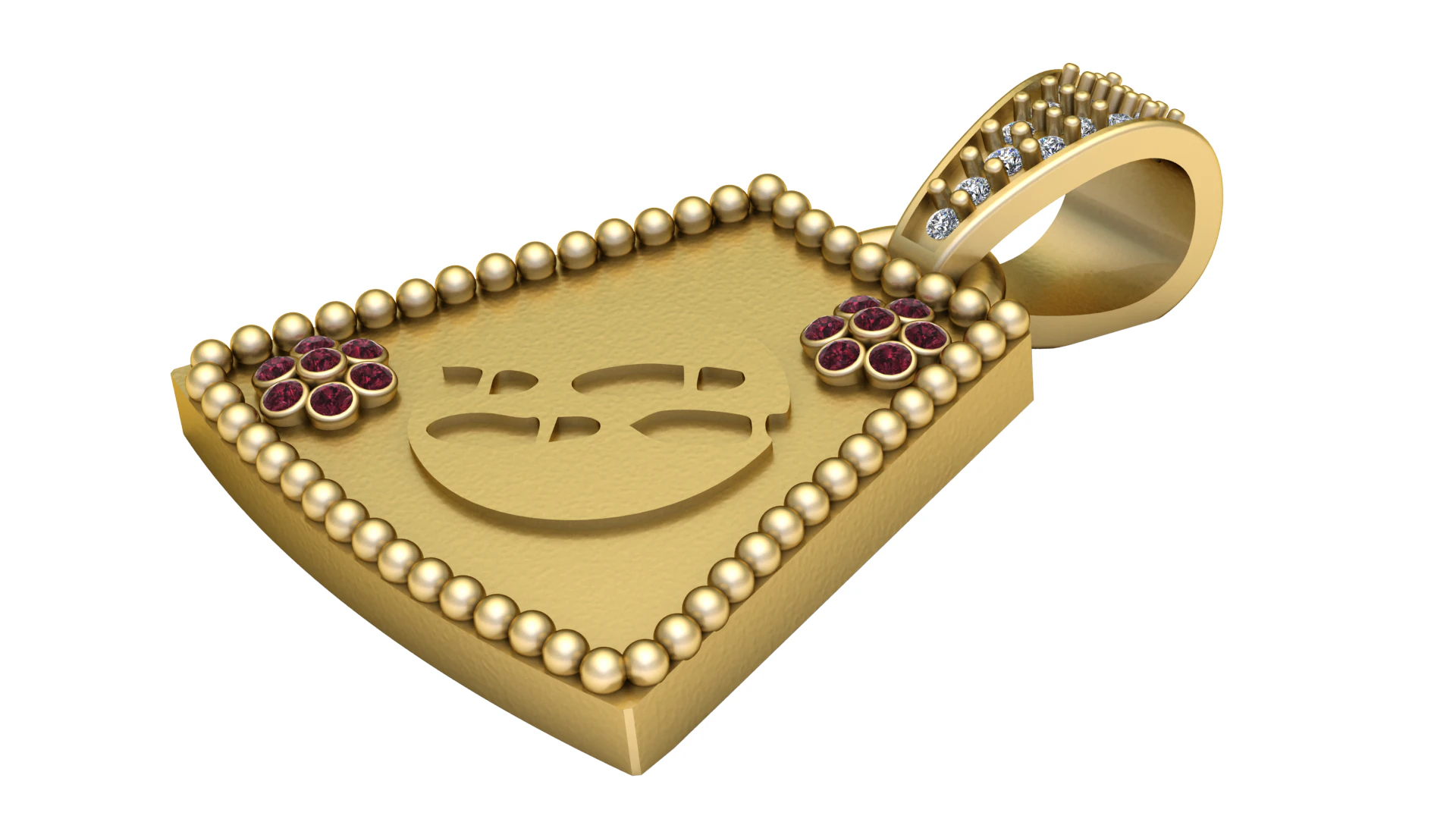 Gold neucles pendant 3D Print Model .c4d .max .obj .3ds .fbx .stl .blend 