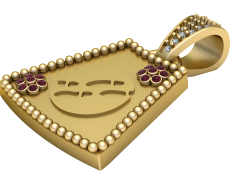 Gold neucles pendant 3D Print Model
