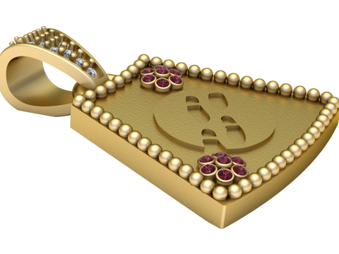 Gold neucles pendant Model Cetak 3D