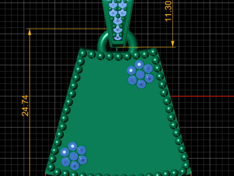 Gold neucles pendant 3D Print Model