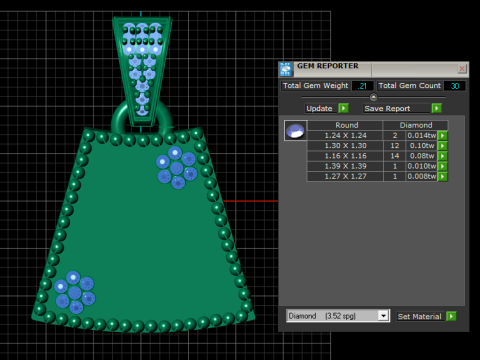 Gold neucles pendant Model Cetak 3D