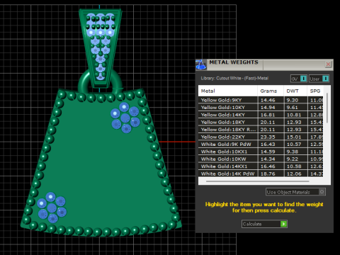 Gold neucles pendant Model Cetak 3D