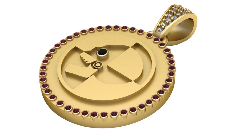 Dog ngold pendant 3D Baskı Modeli .c4d .max .obj .3ds .fbx .stl .blend