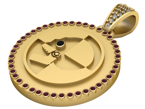 Dog ngold pendant 3D Принт Модель