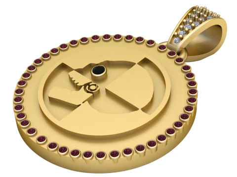 Köpek altın kolye 3D Baskı Modeli