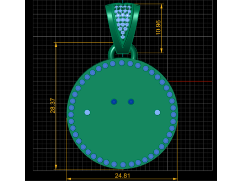 Ghost gold pendant Modello di stampa 3D