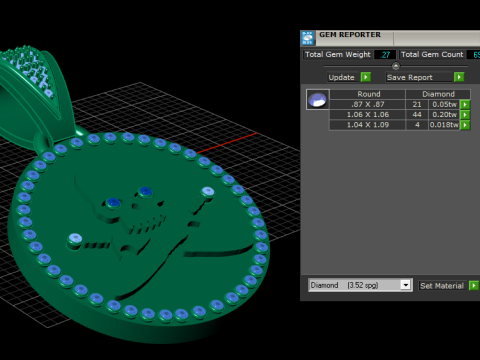 Ghost gold pendant Modello di stampa 3D