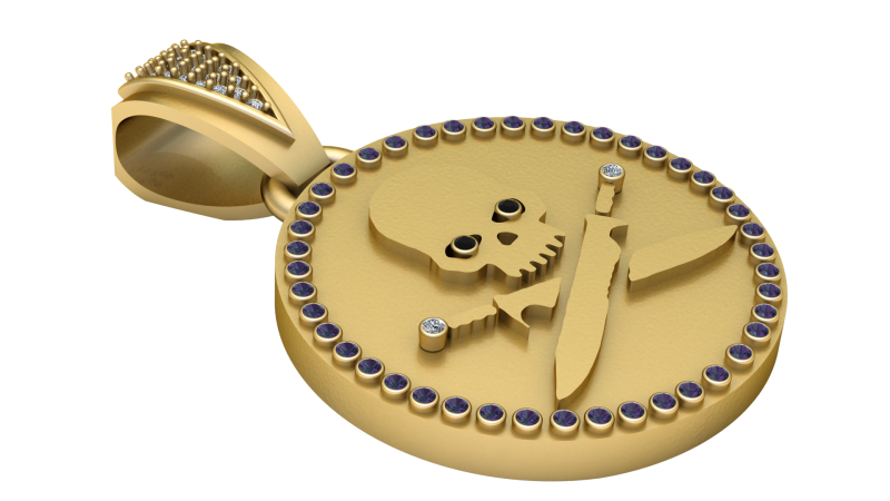 Ghost gold pendant Modello di stampa 3D .c4d .max .obj .3ds .fbx .stl .blend