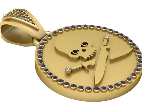 Кулон із примарного золота 3D Принт Модель