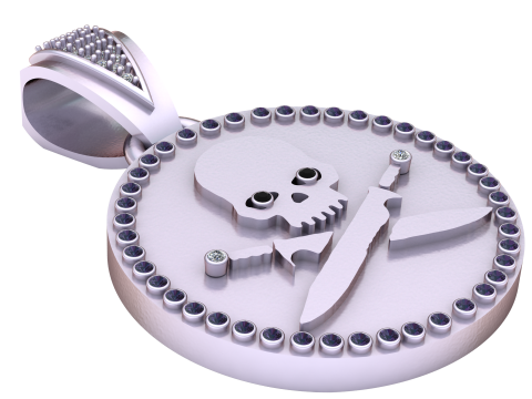 Ghost gold pendant Modello di stampa 3D