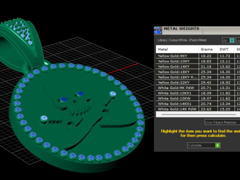Ghost gold pendant Modello di stampa 3D