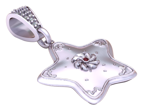Star gold pendant 3D Print Model