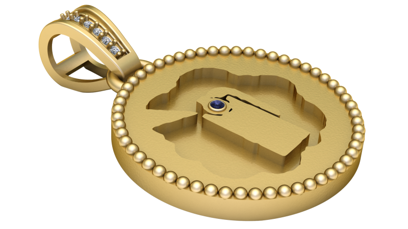 COIN PENDANT 3D PRINTABLE Model Cetak 3D .c4d .max .obj .3ds .fbx .stl .blend 