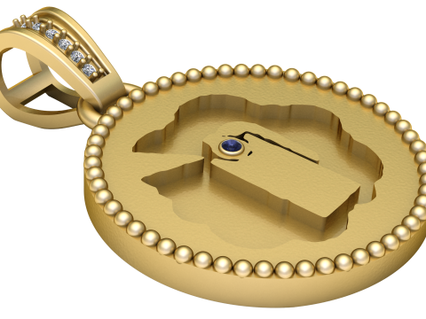 COIN PENDANT 3D PRINTABLE Modello di stampa 3D