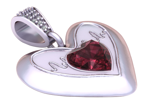 HEART GOLD PENDANT 3Dプリントモデル