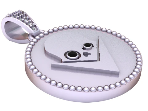 MASK EYES COIN PENDANT 3D Print Model