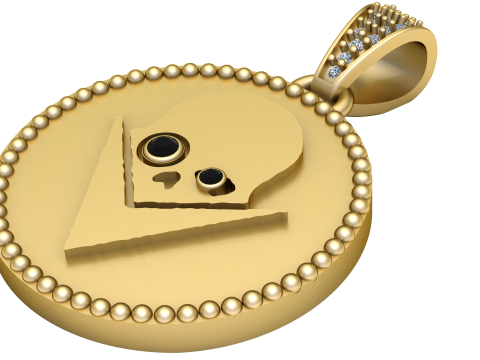MASK EYES COIN PENDANT Model Cetak 3D