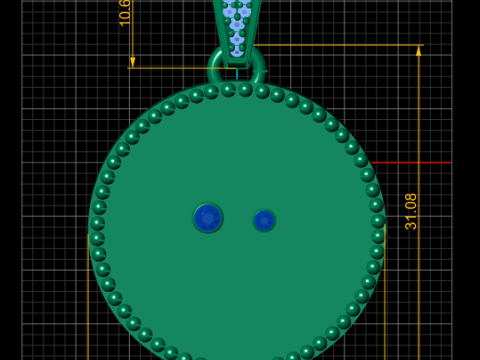 MASK EYES COIN PENDANT Model Cetak 3D