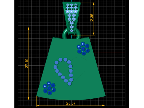 HEART AND LEAVES PENDANT 3D-Druckmodell