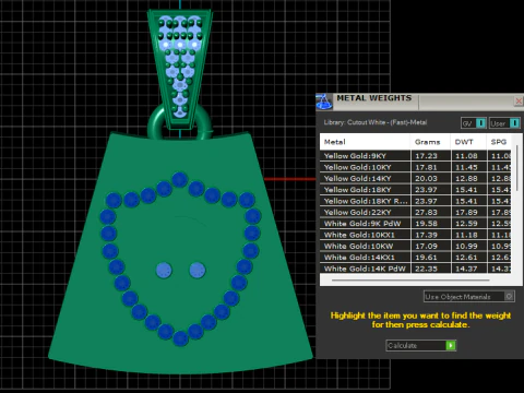 Diamond Skull Pendant 3D Print Model