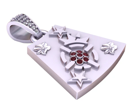 RUBY GOLD PENDANT 3D Print Model