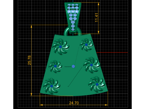 3D jewelry design gold pendant 3D 打印模型