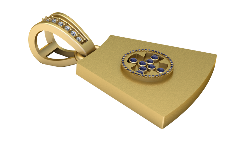 This elegant 3D gold pendant 3D 打印模型 .c4d .max .obj .3ds .fbx .stl .blend