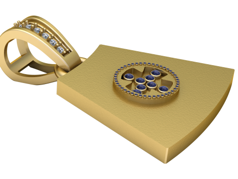 This elegant 3D gold pendant 3D-Druckmodell