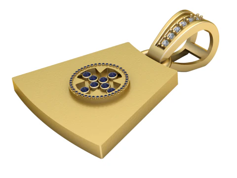 This elegant 3D gold pendant 3D Print Model