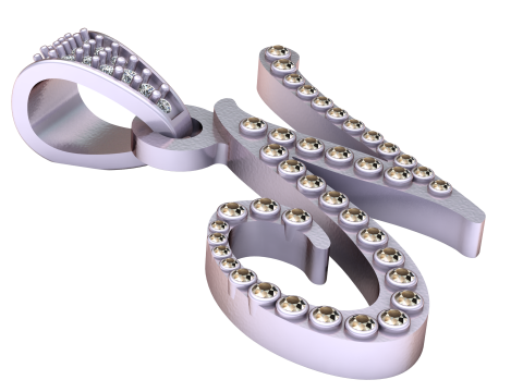This exquisite 3D gold pendant 3D Baskı Modeli