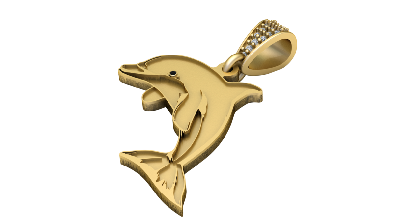 Charming 3D gold pendant Modèles 3D en vedette .c4d .max .obj .3ds .fbx .stl .blend