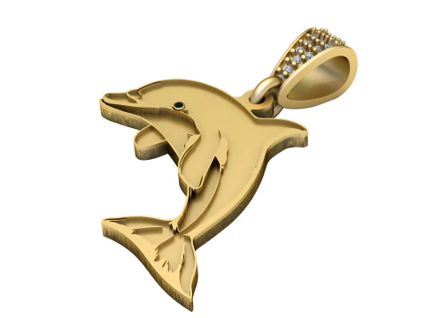 Charming 3D gold pendant 3D Print Model