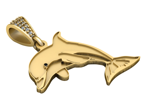 Charming 3D gold pendant Modèles 3D en vedette