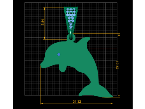 Charming 3D gold pendant Modèles 3D en vedette