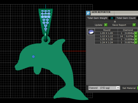 Charming 3D gold pendant Modèles 3D en vedette
