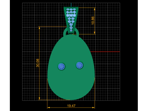 Playful 3D gold pendant 3D Print Model