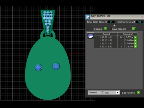 Playful 3D gold pendant 3D Print Model