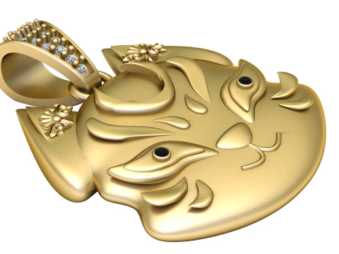 3D gold pendant 3D Print Model