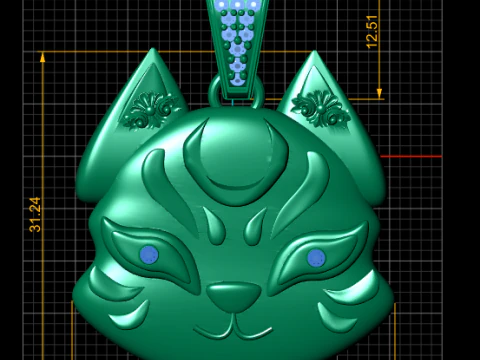 3D gold pendant 3D Print Model