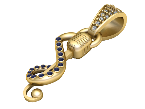 Stunning 3D gold pendant Modelo de Impressão 3D