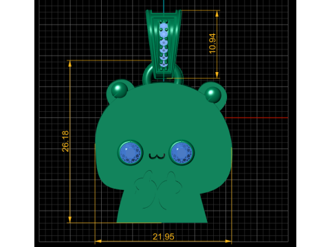 Adorable 3D gold pendant Modelo de impresión 3D