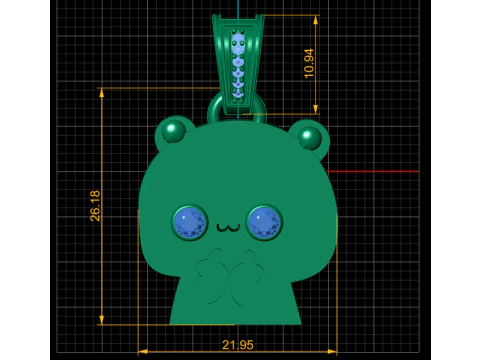 Adorable 3D gold pendant 3D Print Model