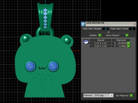 Adorable 3D gold pendant Modelo de impresión 3D