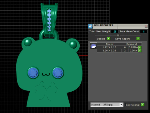 Adorable 3D gold pendant 3D Print Model