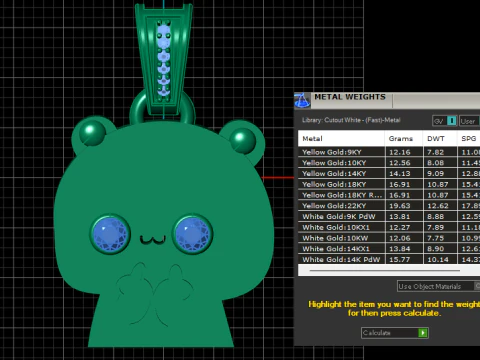 Adorable 3D gold pendant 3D Print Model