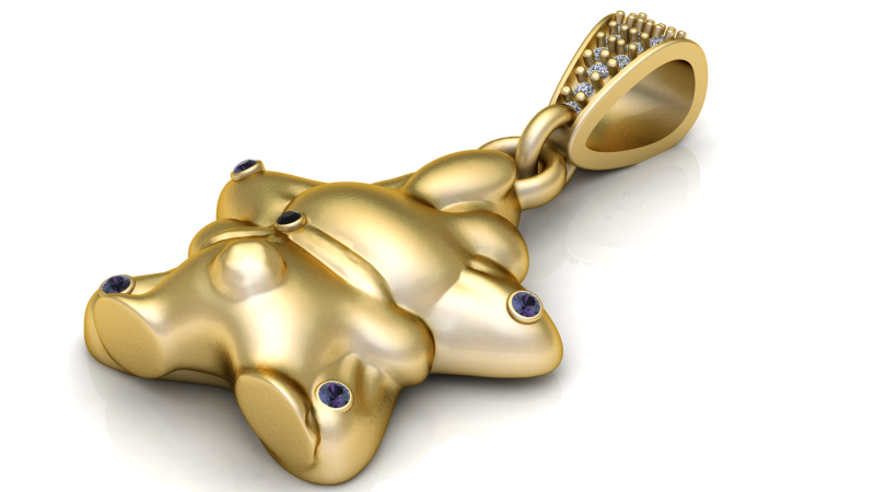 Adorable 3D pendant 3D Print Model .c4d .max .obj .3ds .fbx .stl .blend